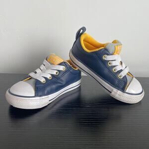 Converse toddler sz 6 All Star little kid navy yellow gray GUC